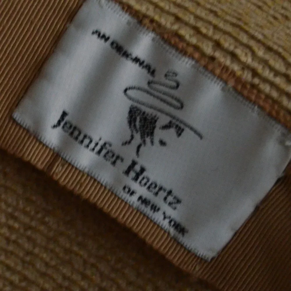 Sz S Jennifer Hoertz Tan Straw Beach Summer Hat - Picture 6 of 6